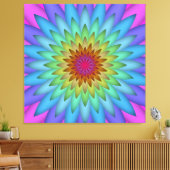 Abstract Kleurrijk Kunst Bloem Doekprint Canvas Afdruk (Insitu (Woonkamer))