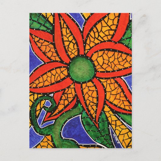 Abstract kleurrijk kunstBriefkaart Briefkaart (Voorkant)