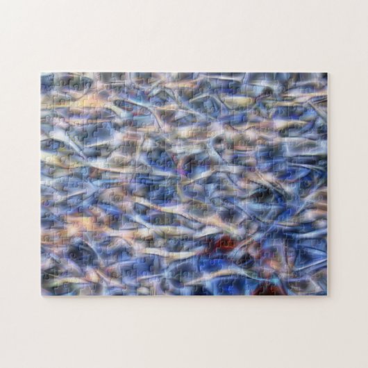 Abstract kleurrijk kunstvlies creatief patroon legpuzzel (Horizontaal)