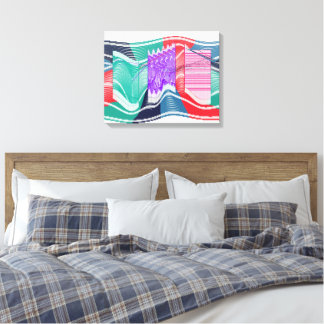 Abstract Kleurrijk Kwantum Hoekmomentum Veld  Canvas Afdruk