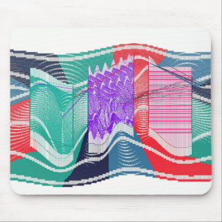 Abstract Kleurrijk Kwantum Hoekmomentum Veld  Muismat