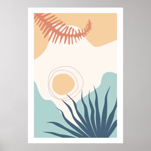 Abstract kleurrijk landschap poster (Voorkant)