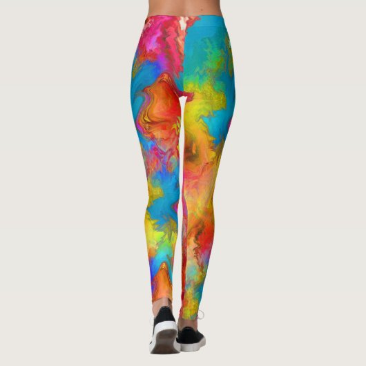 abstract kleurrijk leggings (Achterkant)