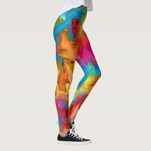 abstract kleurrijk leggings (Rechts)