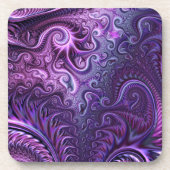 Abstract kleurrijk Lila en Violet Spiral Patroon Bier Onderzetter (Voorkant)