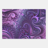 Abstract kleurrijk Lila en Violet Spiral Patroon Inpakpapier Vel (Voorkant 3)