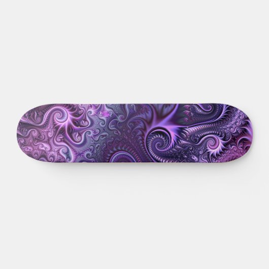 Abstract kleurrijk Lila en Violet Spiral Patroon Persoonlijk Skateboard (Horizontaal)