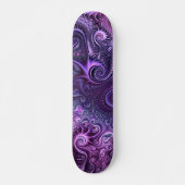 Abstract kleurrijk Lila en Violet Spiral Patroon Persoonlijk Skateboard (Voorkant)