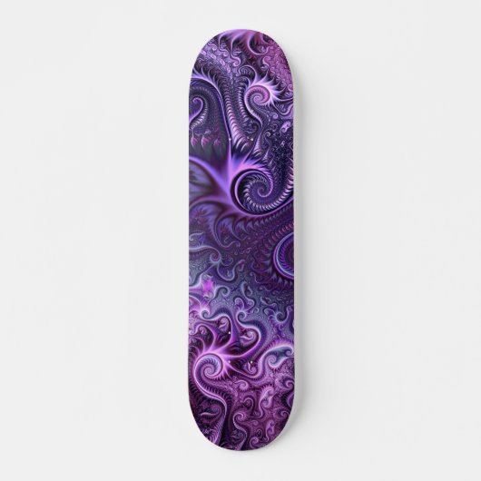 Abstract kleurrijk Lila en Violet Spiral Patroon Persoonlijk Skateboard (Voorkant)