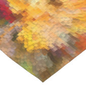 Abstract kleurrijk lineair geometrisch patroon korte tafelloper (Hoek)