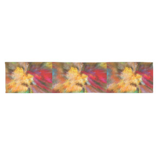 Abstract kleurrijk lineair geometrisch patroon korte tafelloper