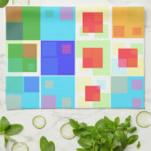 Abstract kleurrijk modern design theedoek (Gevouwen)