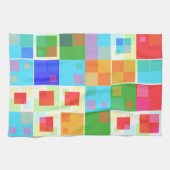 Abstract kleurrijk modern design theedoek (Horizontaal)