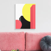 Abstract, kleurrijk, modern, eenvoudig, levendig d canvas afdruk (Insitu (Woonkamer))