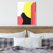 Abstract, kleurrijk, modern, eenvoudig, levendig d canvas afdruk (Insitu (Slaapkamer))