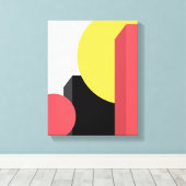 Abstract, kleurrijk, modern, eenvoudig, levendig d canvas afdruk (Insitu (Houten vloer))