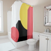 Abstract, kleurrijk, modern, eenvoudig, levendig d douchegordijn (In situ)