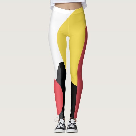 Abstract, kleurrijk, modern, eenvoudig, levendig d leggings (Voorkant)