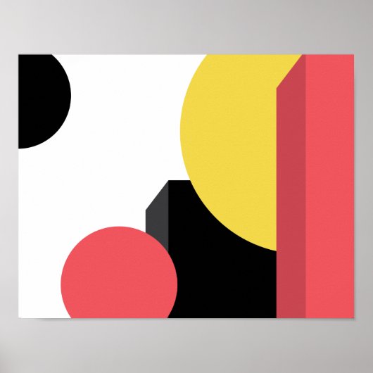 Abstract, kleurrijk, modern, eenvoudig, levendig d poster (Voorkant)