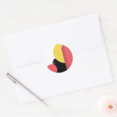 Abstract, kleurrijk, modern, eenvoudig, levendig d ronde sticker (Envelop)