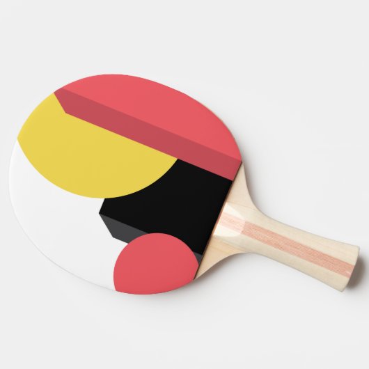 Abstract, kleurrijk, modern, eenvoudig, levendig d tafeltennisbatje (Zijkant)