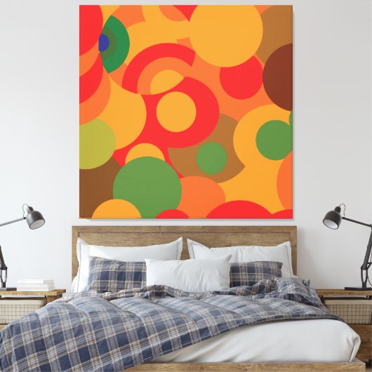 Abstract kleurrijk modern geometrisch patroon canvas afdruk (Insitu (Slaapkamer))