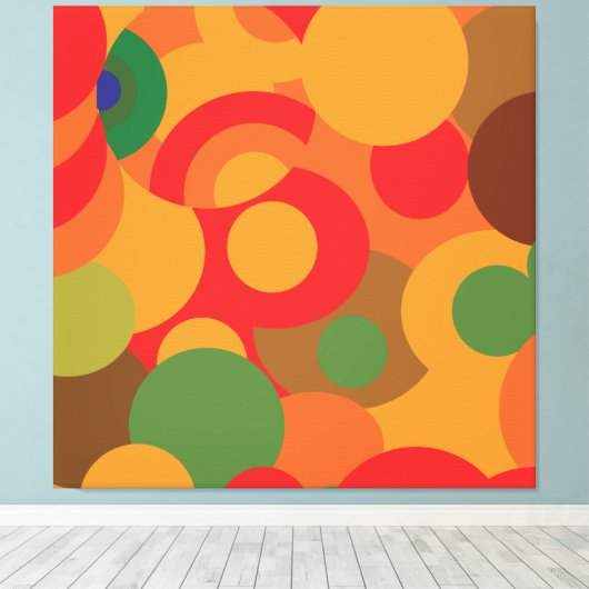 Abstract kleurrijk modern geometrisch patroon canvas afdruk (Insitu (Houten vloer))