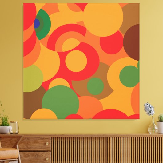 Abstract kleurrijk modern geometrisch patroon canvas afdruk (Insitu (Woonkamer))