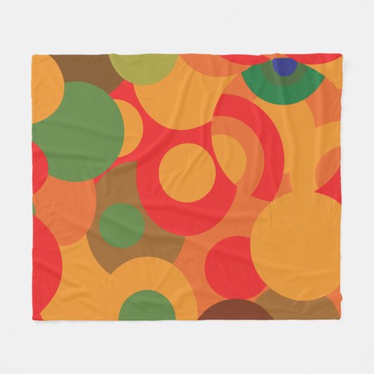 Abstract kleurrijk modern geometrisch patroon fleece deken (Voorkant (Horizontaal))