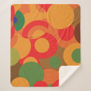 Abstract kleurrijk modern geometrisch patroon sherpa deken