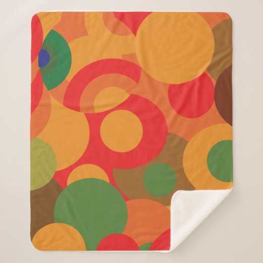 Abstract kleurrijk modern geometrisch patroon sherpa deken (Voorkant)