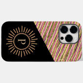 Abstract kleurrijk modern monogram roze geel goud Case-Mate iPhone case (Achterkant (horizontaal))