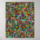 Abstract Kleurrijk Mozaïek Schilderij Poster (Voorkant)