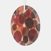 Abstract Kleurrijk Naadloos Patronen Collectie Glas Ornament (Voorkant links)