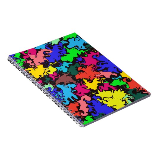 Abstract kleurrijk Notitieboek (Rechterzijde)