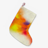 Abstract kleurrijk oliesschilderij op canvastextuu kleine kerstsok (Voorkant (Hangend))