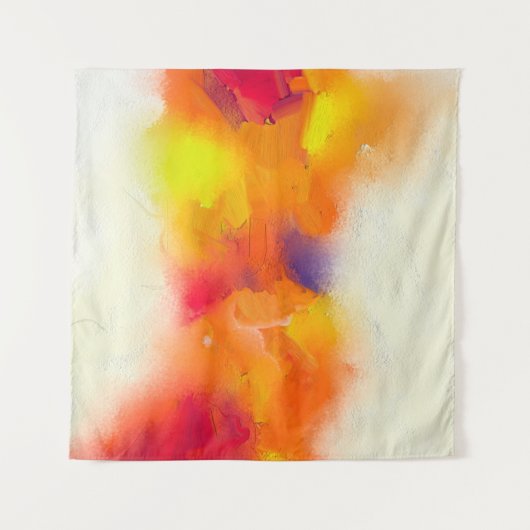 Abstract kleurrijk oliesschilderij op canvastextuu wandkleed (Voorkant (horizontaal))