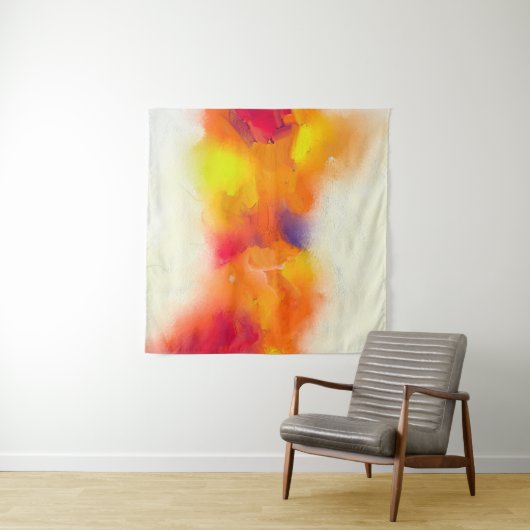 Abstract kleurrijk oliesschilderij op canvastextuu wandkleed (In Situ (horizontaal))