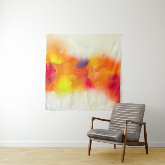 Abstract kleurrijk oliesschilderij op canvastextuu wandkleed (In situ)