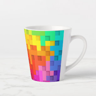 Abstract Kleurrijk Ontwerp-14839 Latte Mok