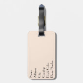 Abstract kleurrijk ontwerp met vrouwengezicht bagagelabel (Achterkant verticaal)