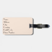 Abstract kleurrijk ontwerp met vrouwengezicht bagagelabel (Achterkant horizontaal)