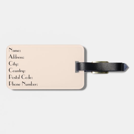 Abstract kleurrijk ontwerp met vrouwengezicht bagagelabel (Achterkant horizontaal)