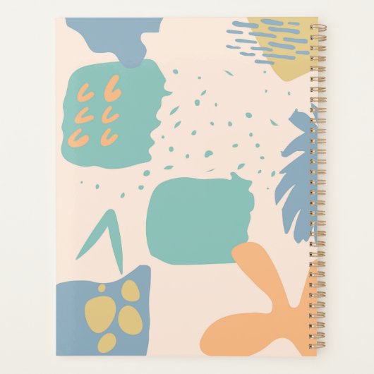 Abstract kleurrijk ontwerp met vrouwengezicht planner (Achterkant)