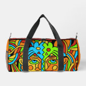 Abstract kleurrijk ontwerp plunjezak (Achterkant)