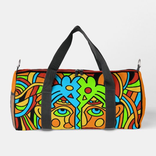 Abstract kleurrijk ontwerp plunjezak (Achterkant)