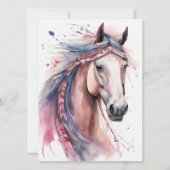 Abstract kleurrijk paard kaart (Voorkant)