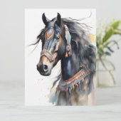 Abstract kleurrijk paard kaart (Staand voorkant)