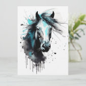 Abstract kleurrijk paard kaart (Staand voorkant)