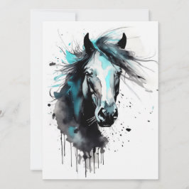 Abstract kleurrijk paard kaart